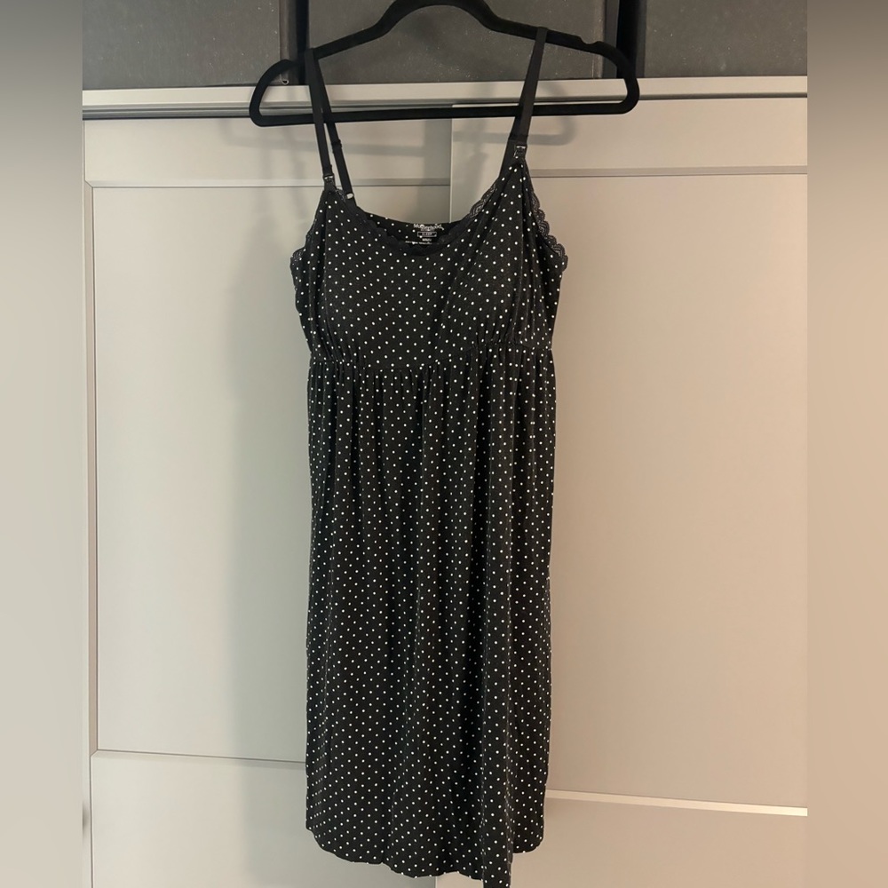 Motherhood Maternity Women's Lace Trim Clip Down Nursing Nightgown